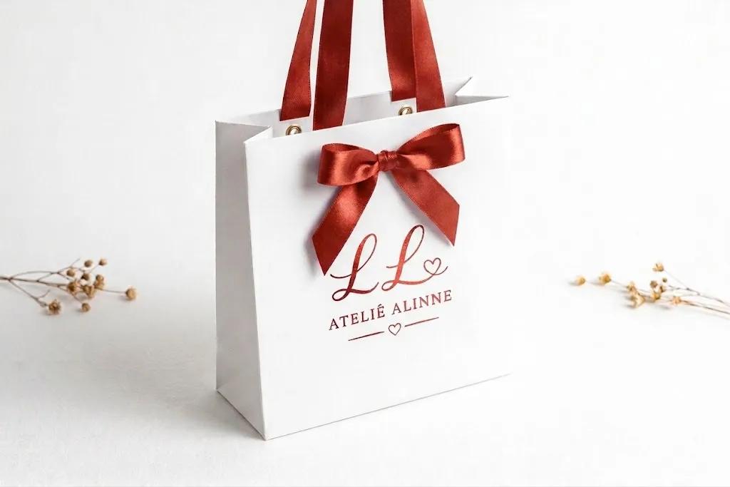 Sacola de Papel Branca Personalizada – Impressão Simples - Variação 6