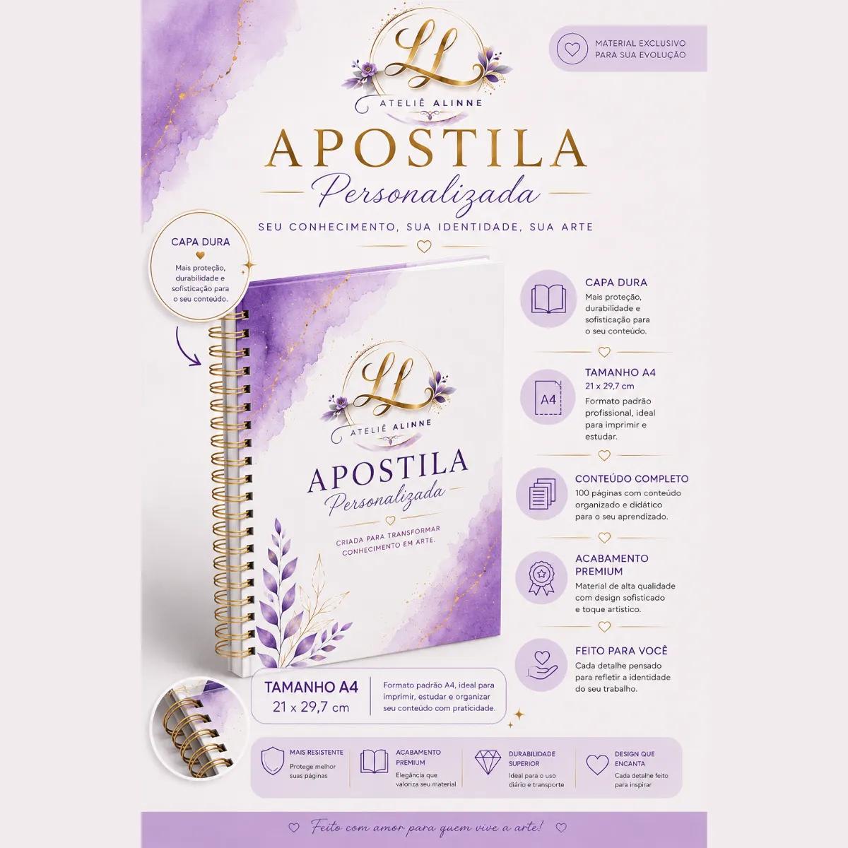 Apostila Personalizada A4 ou A5 – 100 Páginas - Variação 2