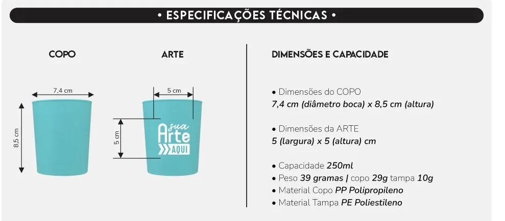 Copo Personalizado 250 ml com Tampa - Miniatura 3