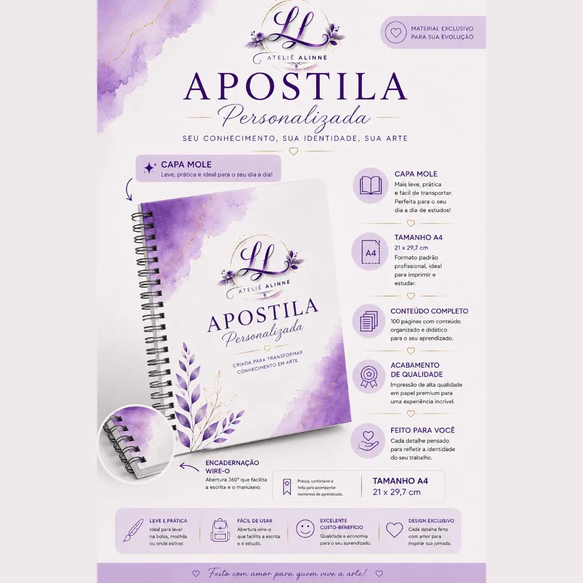 Apostila Personalizada A4 ou A5 – 100 Páginas - Variação 1