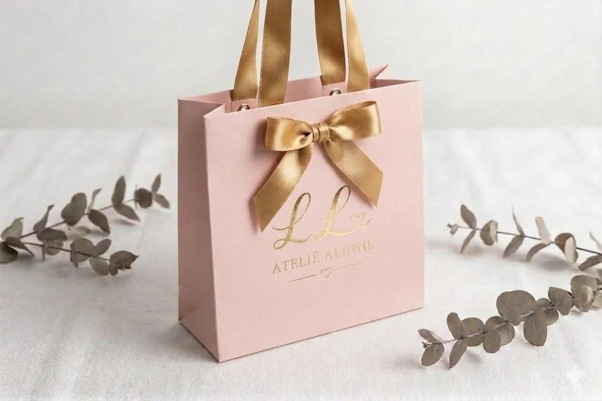 Sacola de Papel Colorida Personalizada – Metalizada Hot Stamping - Variação 7