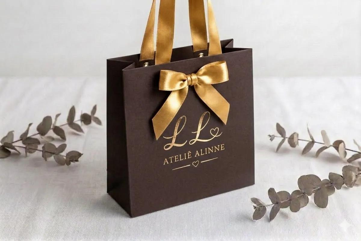 Sacola de Papel Colorida Personalizada – Metalizada Hot Stamping - Variação 3