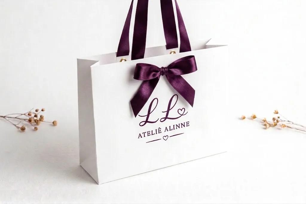Sacola de Papel Branca Personalizada – Impressão Simples - Variação 3